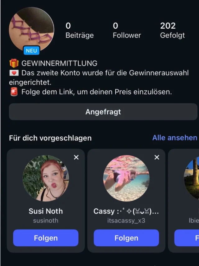 Ihr Lieben, wenn ihr eine Anfrage von diesem Account bekommt, das ist nicht von mir!!!! ist ein Fake Account wurde auch schon gemeldet aber wer eine Anfrage bekommt bitte auch melden. Danke euch🙏